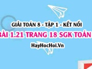 Bài 1.21 SGK Toán 8 tập 1 Kết nối tri thức
